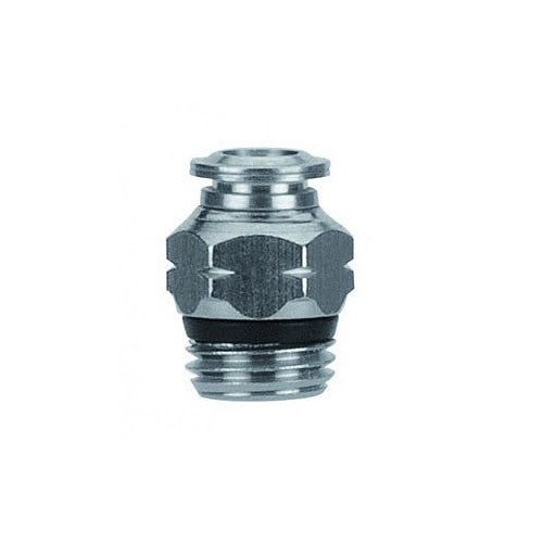 AIGNEP® XAF-89000-05-02 Push to Connect Fitting, Straight, 5/16 x 1/8 in Nominal, Male Tube x Swift-Fit Universal, Nickel Plated Brass